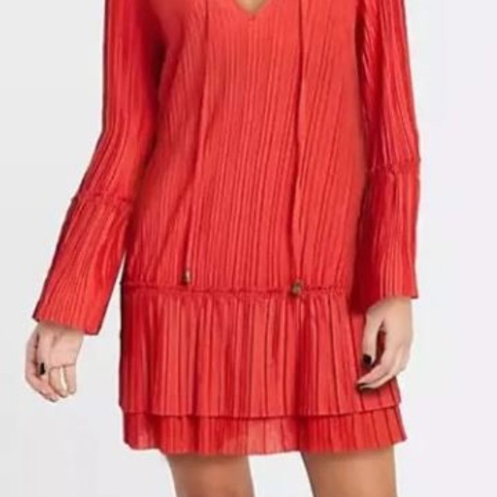 Free People "Cant Help It" Plisse Flared